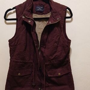 Love Tree Women's Deep Burgundy Vest